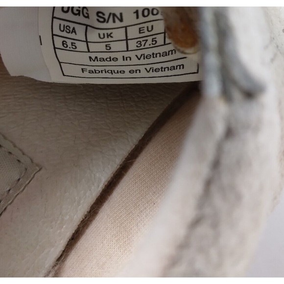 UGG Suede Leather Lace Up Sneakers Casual Flats #1005484 Womens Size US 6.5 - Picture 8 of 9